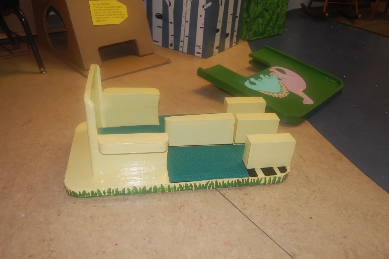 Floor seater with an attachable table